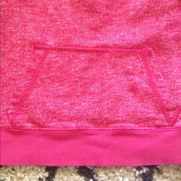 Pink sweatshirt with white heart on sleeve - Picture 5 of 5